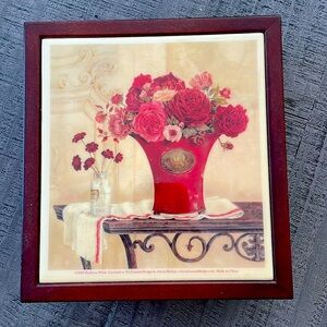 Kathryn White Tri Costal Design Wooden Jewelry Box